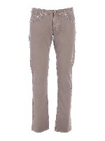 Pantalone 5 tasche color tortora