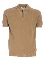 Polo con tre bottoni beige