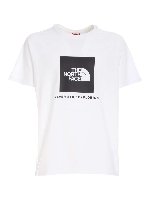 T-shirt con stampa logo bianco