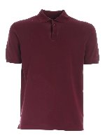 Polo con tre bottoni bordeaux
