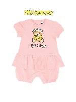 Pagliaccetto stampa Teddy rosa