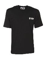T-shirt logo rubbered nera