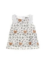 Top stampa Daisy Teddy bianco