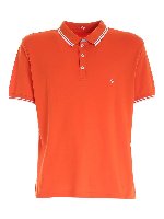 Polo arancione con ricamo logo