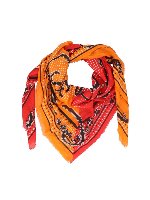 Sciarpa Monica paisley arancione e rossa