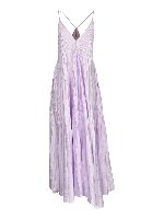 Vestito lungo plisse violetto