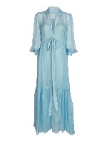 Vestito lungo color acqua marina