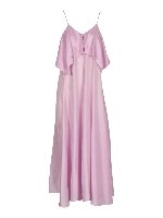 Vestito lungo habotai color conchiglia