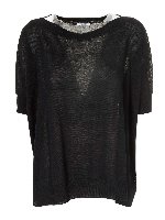 Maglia a mezze maniche nera