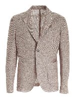 Giacca slim fit beige melange