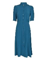 Chemisier in seta color pavone