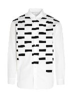 Camicia bianca con stampa astratta