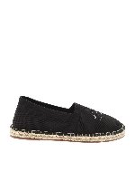 Espadrillas nere con logo a contrasto