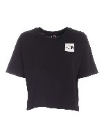 T-shirt Cropped Fine nera