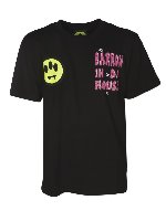 T-shirt con stampa sul petto nera