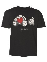 T-shirt Bear In Love nera
