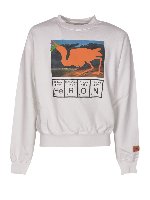 Felpa bianca con logo tavola periodica