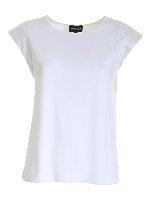 Top con dettagli in raso bianco