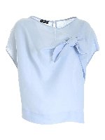 Top con fiocco azzurro