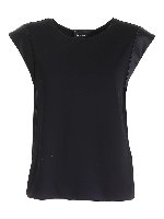 Top con dettagli in raso nero