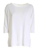 Maglia con spacco sul retro bianca