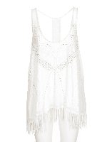 Top con perline bianco