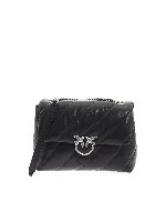 Borsa a tracolla trapuntata nera