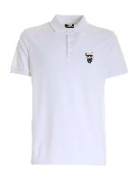 Polo bianca con patch logo