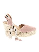 Sandali con laccio logato rosa