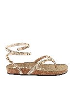 Sandali color platino con strass