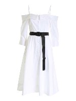 Abito bianco con ricamo Signature