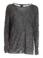 Maglione leggero nero con inserti lame