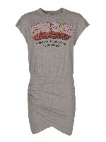 Abito grigio stampa Bad Flower