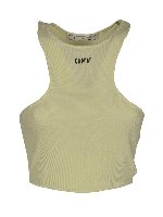 Top verde chiaro con stampa logo