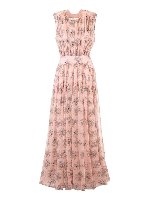 Abito arricciato color Wild Pink