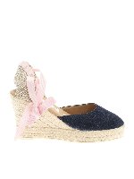 Espadrillas alte in denim