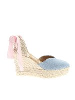Espadrillas alte in suede azzurre