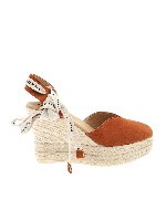 Sandali arancioni con laccio logato