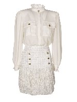 Abito composto corto color avorio