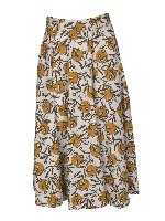 Gonna bianca con stampa floreale