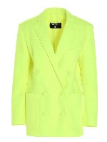 Giacca doppiopetto gialla fluo