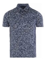 Polo stampa floreale blu