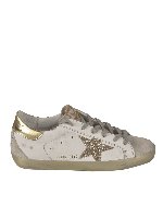 Sneakers bianche con dettagli color oro