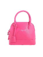 Borsa a mano con stampa logo fucsia