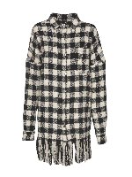 Camicia oversize check nera e bianca