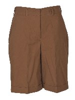 Bermuda marrone con risvolto
