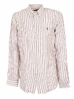 Camicia Classic righe bianca e khaki