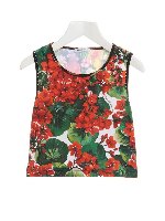 Top patchwork multicolor