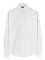 Camicia ricamo logo bianca