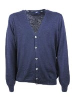 Cardigan in lana blu